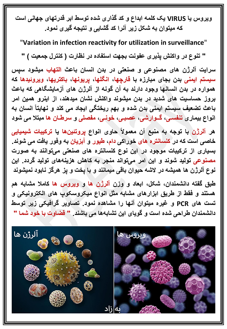 تقابل ویروس و آلرژن